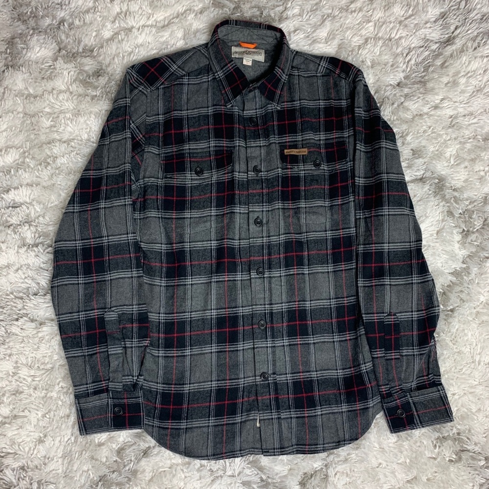 Field and Stream Long Sleeve Plaid Shirt SZ L